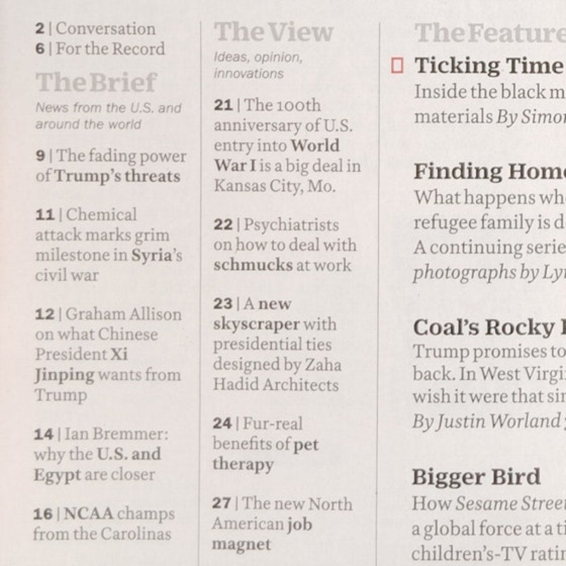 TIME Magazine April 17 2017 Uranium Underworld Vol 189 No 14 - Dirty Bombs