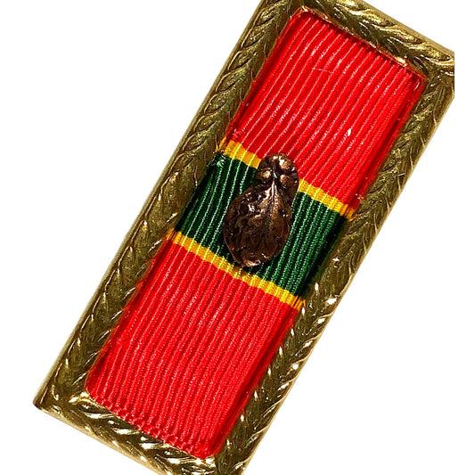 Army Superior Unit Award Ribbon With Bronze Oak Leaf Device in Large Gold Frame