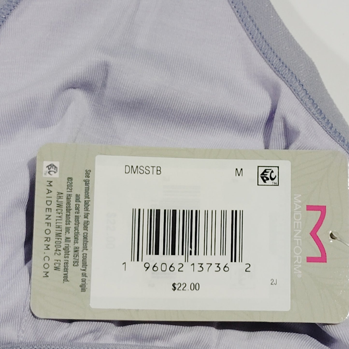 Maidenform Naturally Soft Triangle Bralette – Urban Lilac – Size M – Wireless