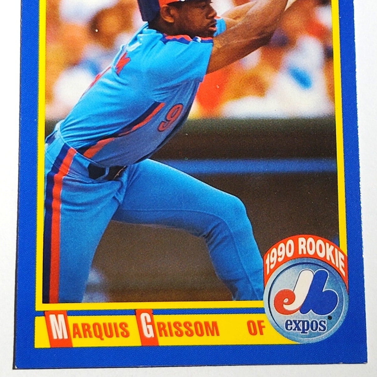 1990 Score Marquis Grissom RC #591 Montreal Expos Outfielder Rookie MLB EX