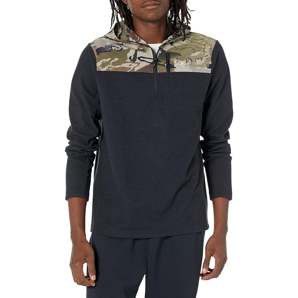 Under Armour Men's Specialist Grid ½ Zip Hoodie, Camo/Black, Medium