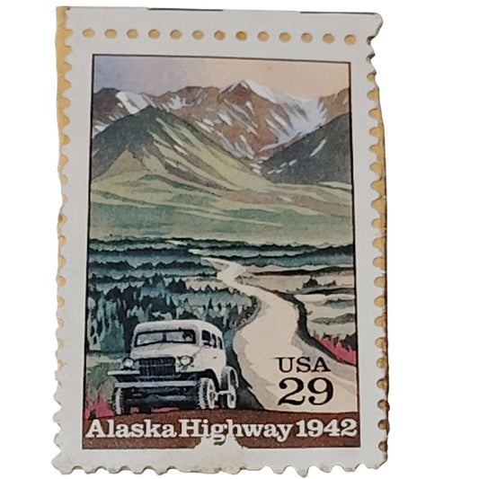 1992 Alaska Highway USA 29¢ Commemorative Stamp - Unused, Multi-Color