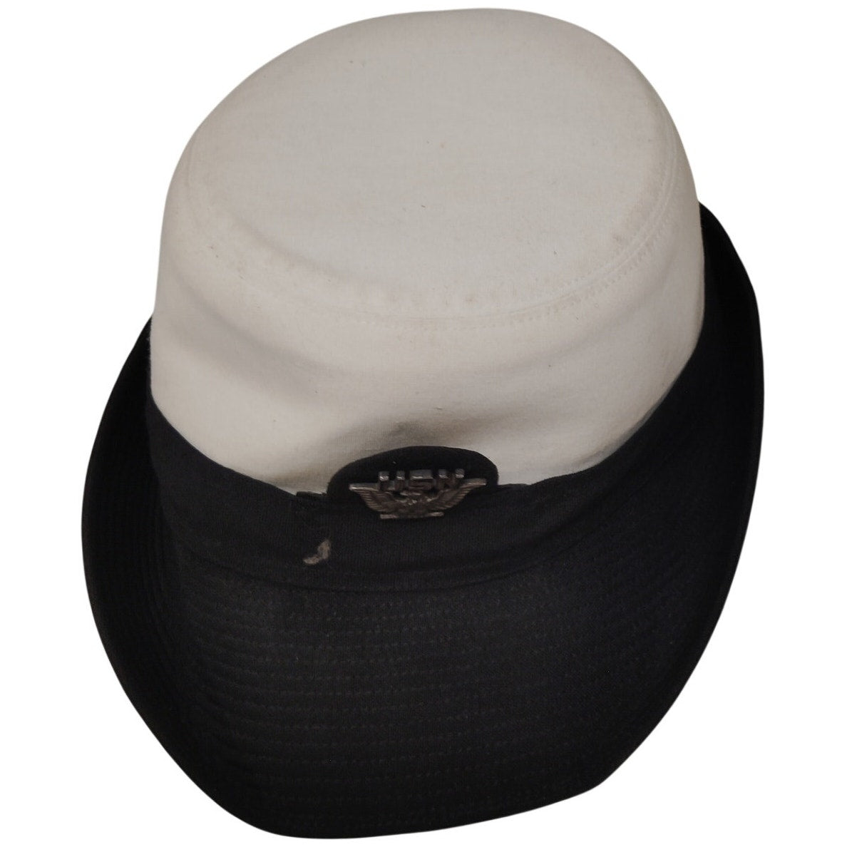 VTG 1986 US Navy Enlisted Women’s Dress Service Cap 22‑1/2 w/ Extra White Cover