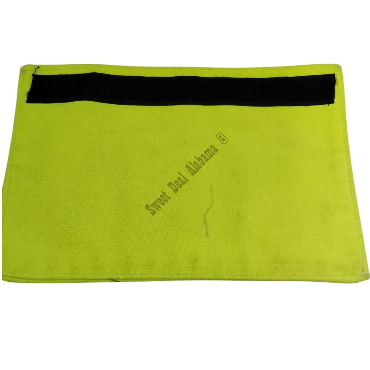 Hi-Vis Yellow Neon Reflective Police Patch Panel w/ Hook & Loop, 7-5/8"W x 5"H
