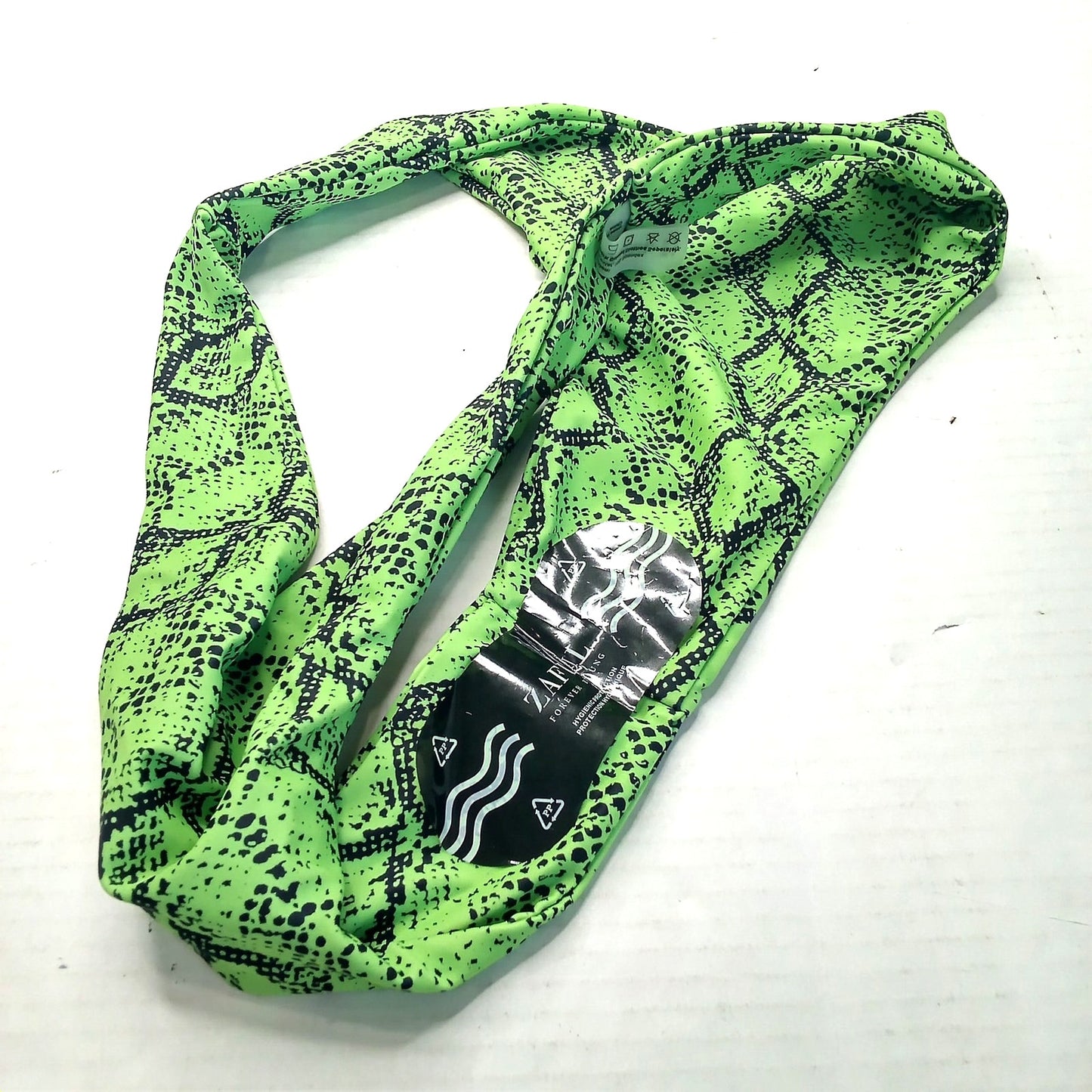 Zaful Green Snake Print Bikini Bottoms High Cut Swim Bottoms Women’s Large (8)