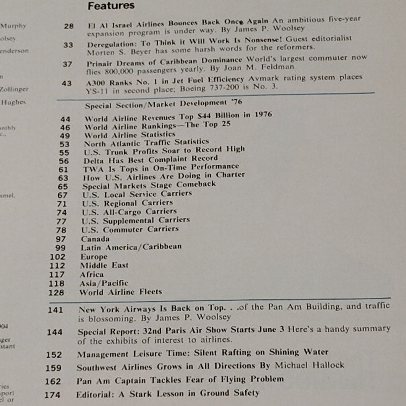Air Transport World Magazine May 1977 - 14th Annual Market Development Aviation