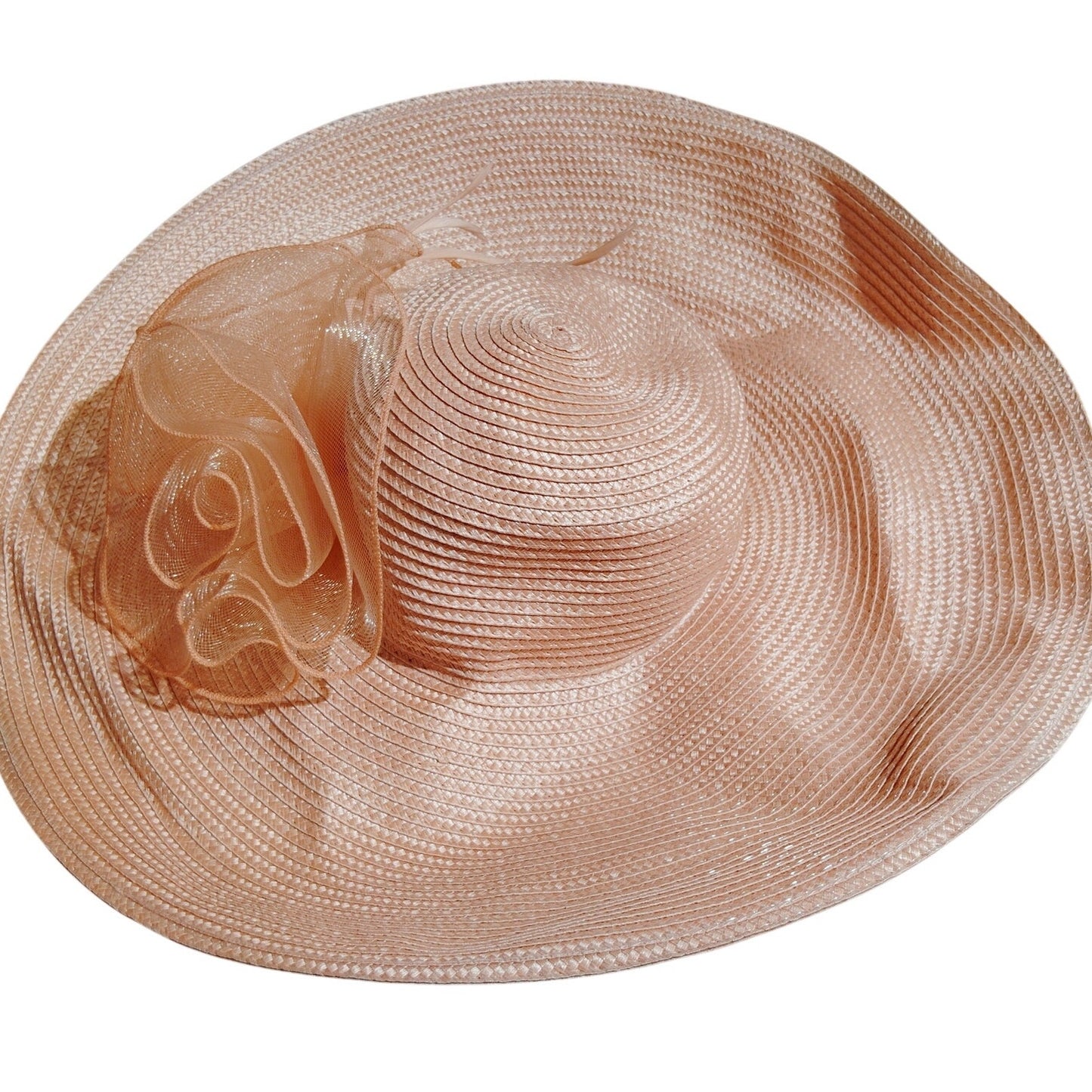 Bellissima Women’s Pink Derby Dress Hat, OS, Polypropylene, Needs Reshaping, NWT