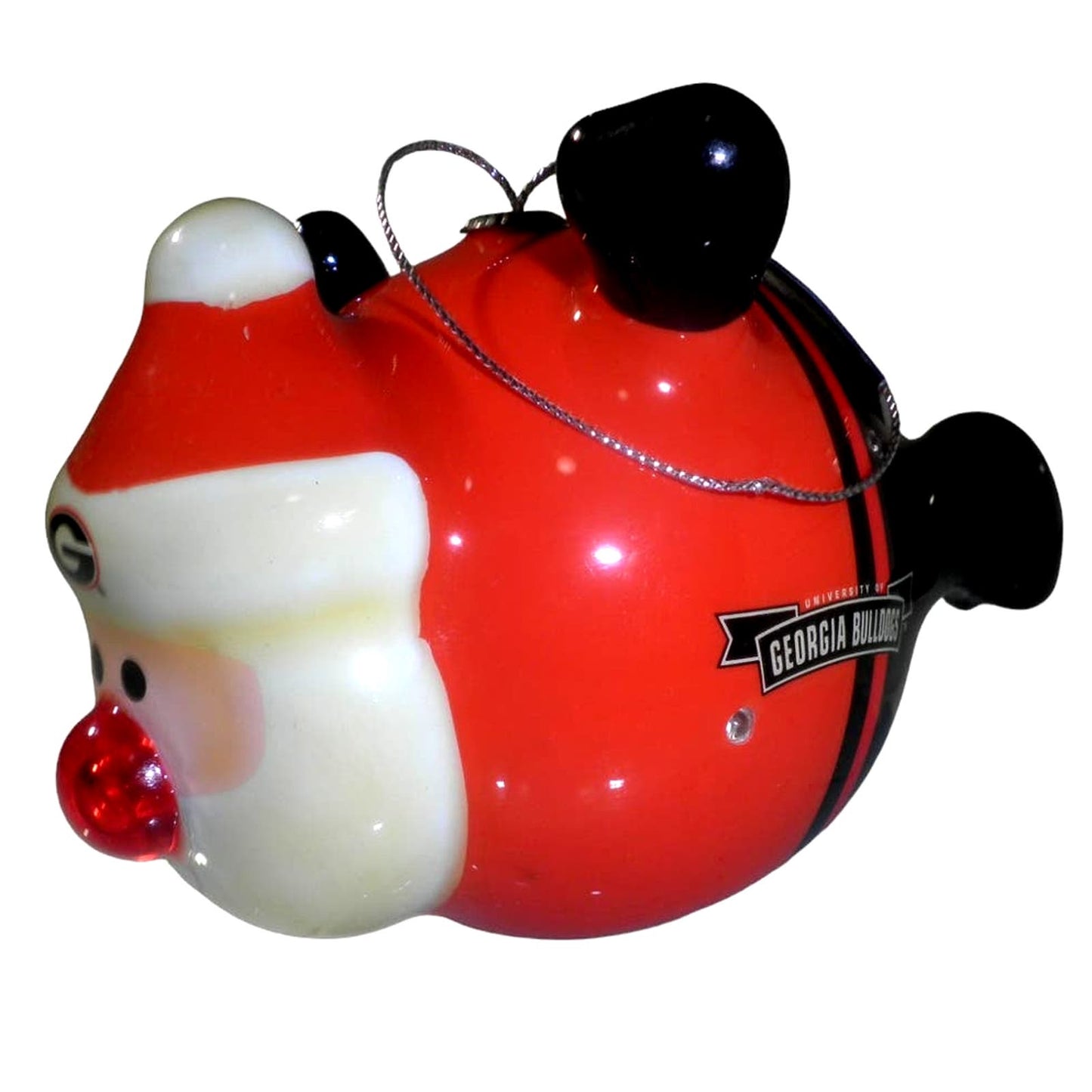 Georgia Bulldogs NCAA Licensed LED Santa Claus & Snowman Christmas Ornaments