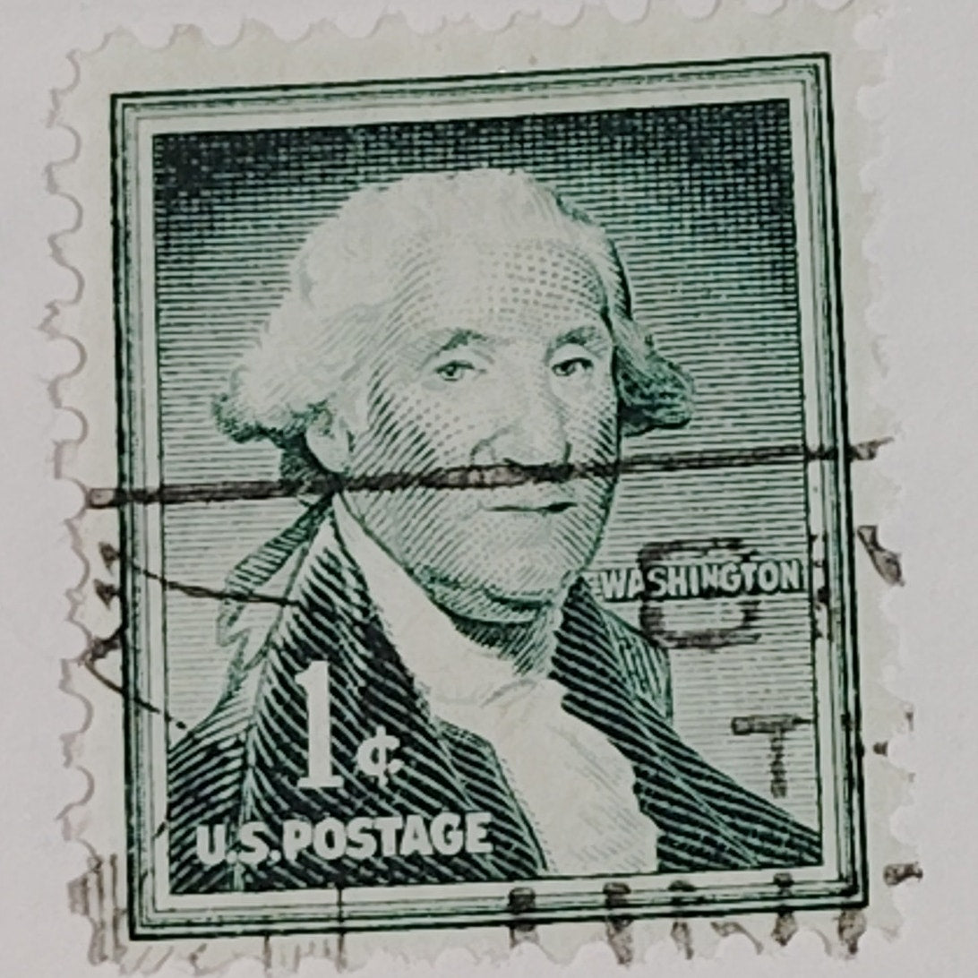 1954 1¢ George Washington Stamp – Liberty Series – Scott #1031 – Rotary Press