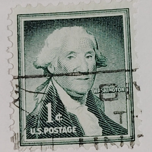1954 1¢ George Washington Stamp – Liberty Series – Scott #1031 – Rotary Press
