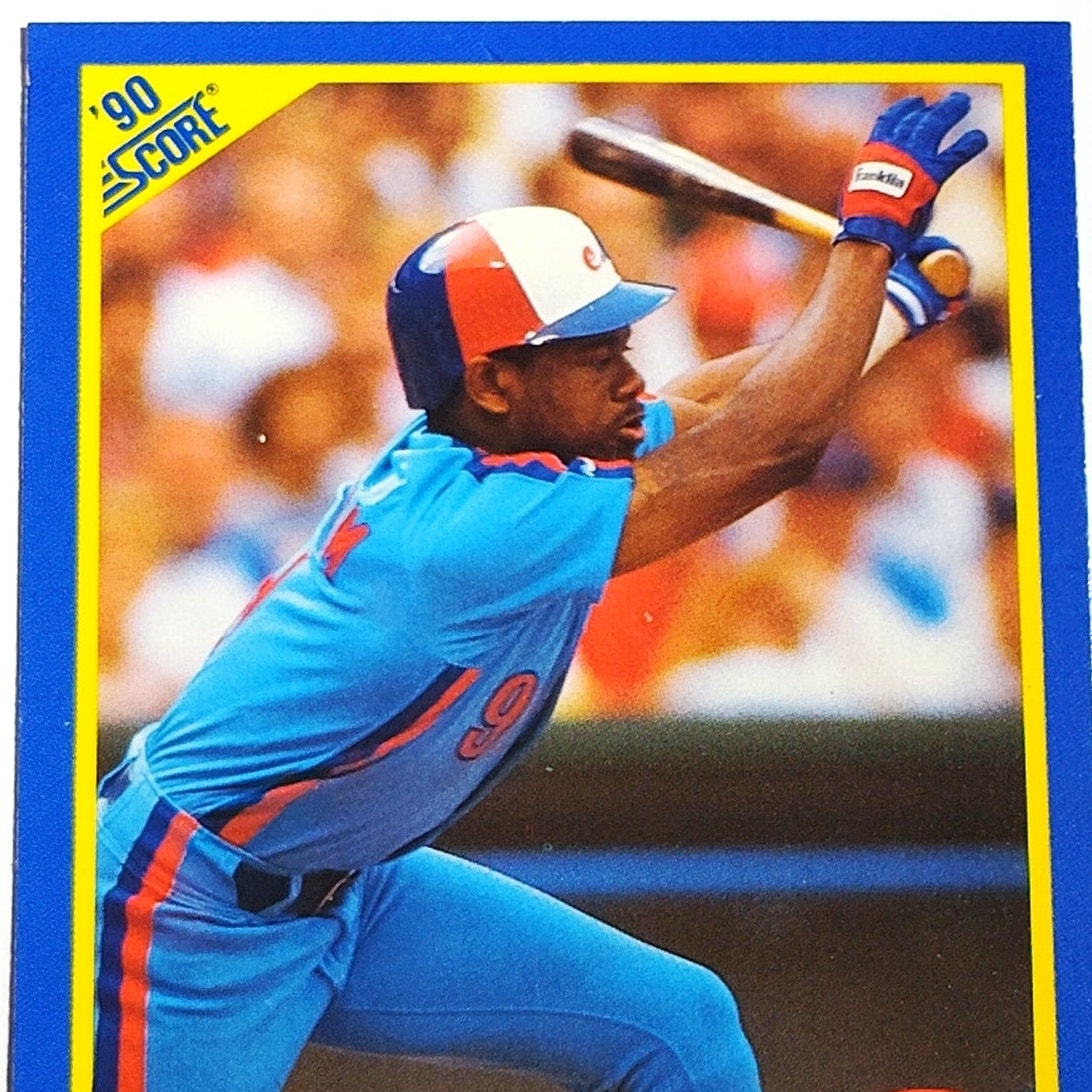 1990 Score Marquis Grissom RC #591 Montreal Expos Outfielder Rookie MLB EX