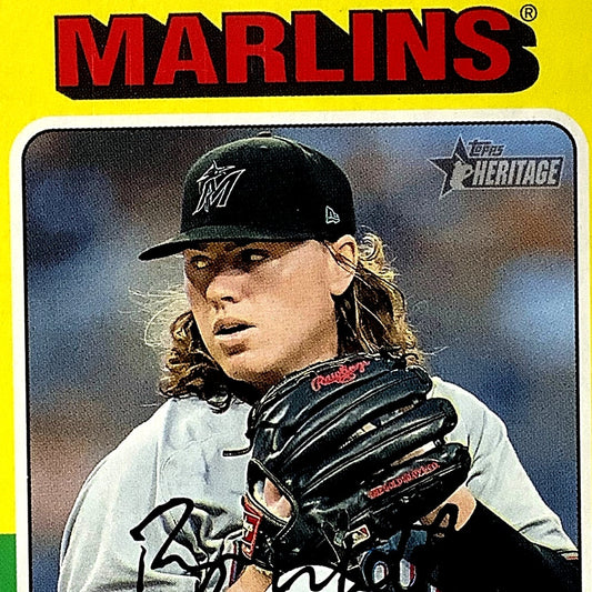 2024 Topps Heritage - Ryan Weathers, Florida Marlins P, Card #136, NM+