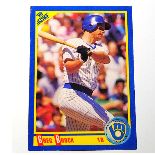 1990 Score Greg Brock #485 Milwaukee Brewers First Baseman MLB Baseball EX