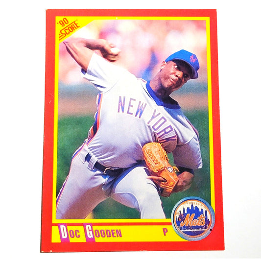 1990 Score Dwight Gooden #313 New York Mets Pitcher MLB Baseball EX