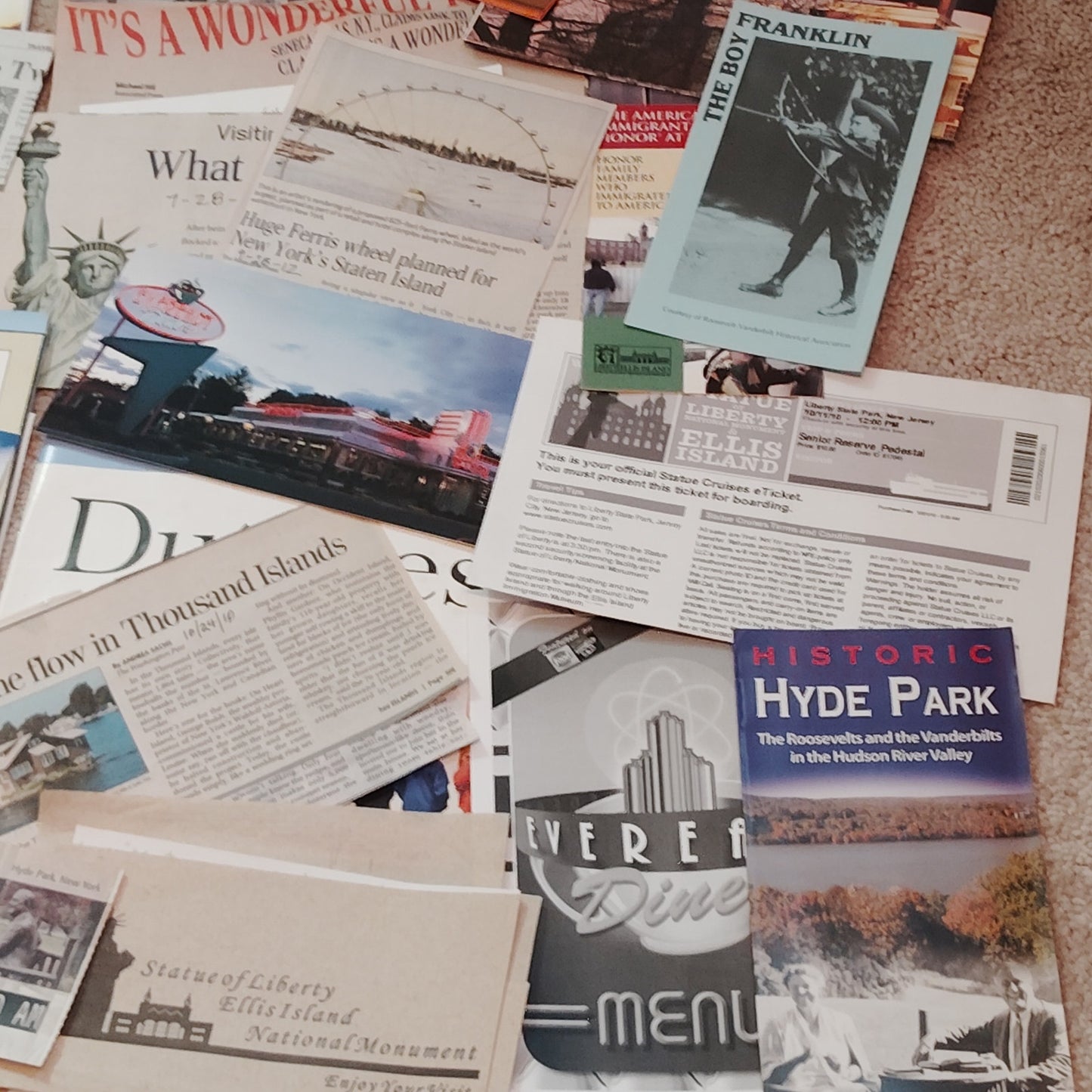 Vintage New York Travel Ephemera Lot 2010–2013 Statue of Liberty Hyde Park 1.5 Lbs