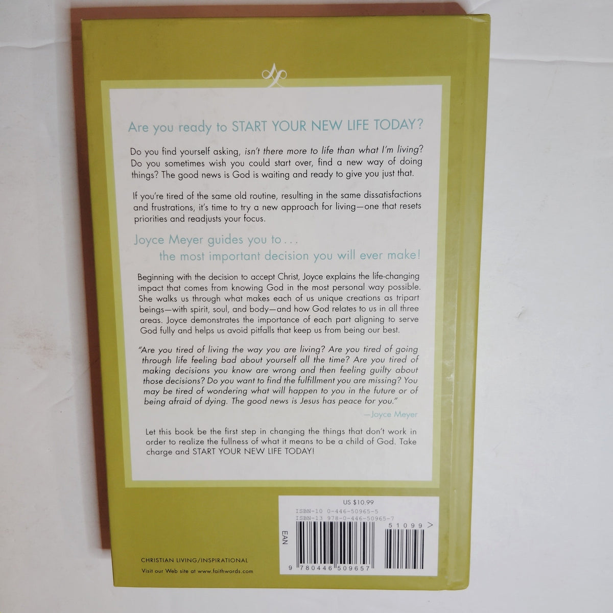 Start Your New Life Today - Joyce Meyer 2008 Special Edition Hardcover