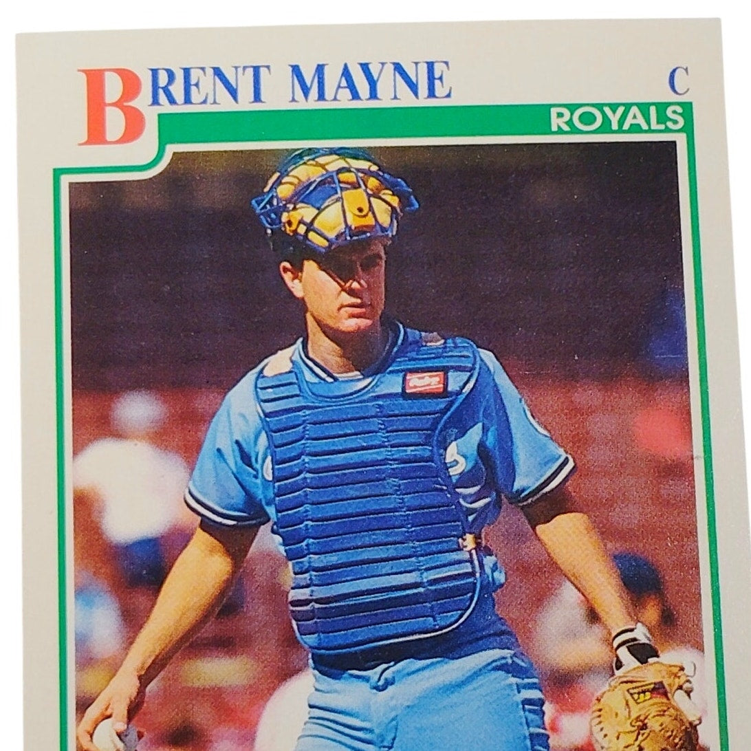 1991 Score Brent Mayne #765 Kansas City Royals Catcher Rookie Prospect Card NM