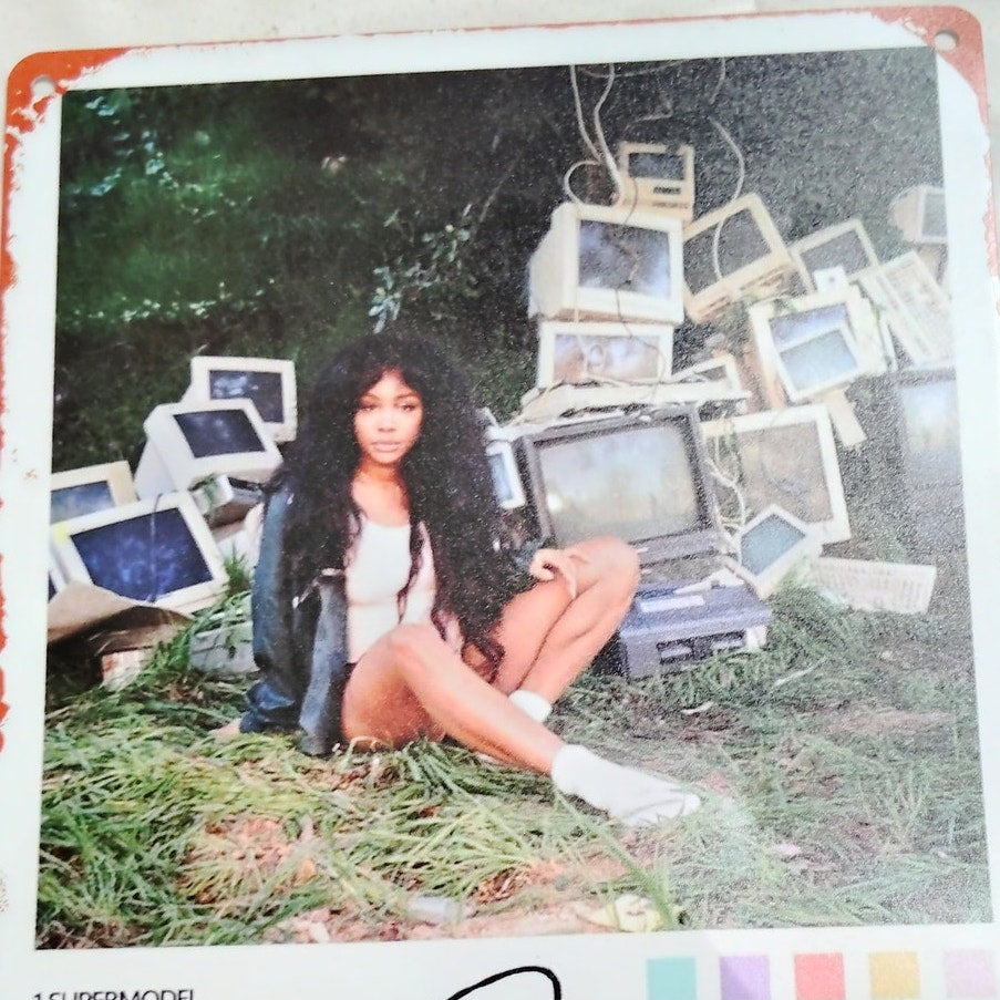 SZA Ctrl Album Cover – 12x8 Retro Tin Metal Sign – Tracklist Wall Art for Music Fans & Collectors
