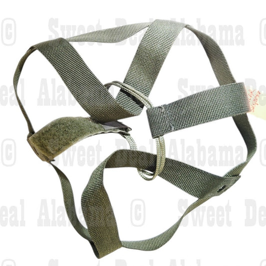 USGI Kevlar Helmet Liner Suspension, 60s-80s Eras, OD Cotton Webbing
