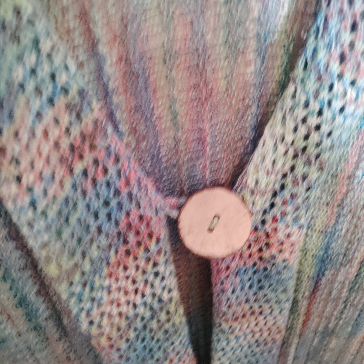 Krazy Kat Multicolor Space Dye Duster Cardigan Women’s Large 38" Estate Knit