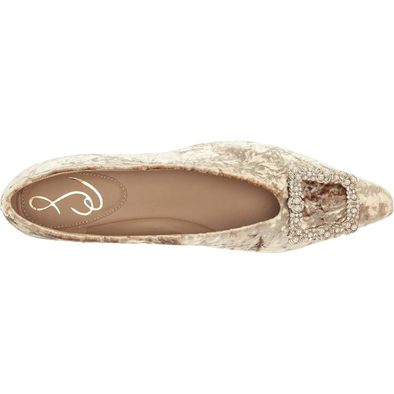 Sam Edelman Janina Ballet Flat, Prosecco Luster, Womens 7.5M Pointed Toe Slip-On