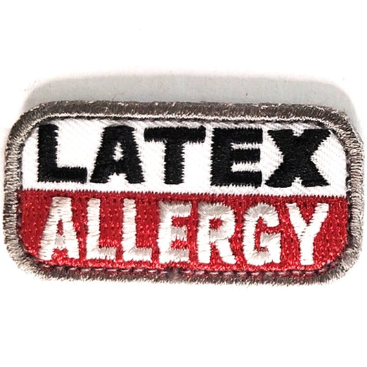 Latex Allergy Medical ID Tactical Patch 2" × 1" Hook Back