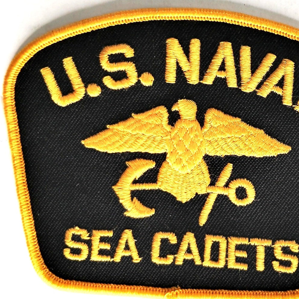 Large US Naval Sea Cadet Corps Embroidered Patch Eagle Anchor 3" × 3‑3/4" Sew‑On