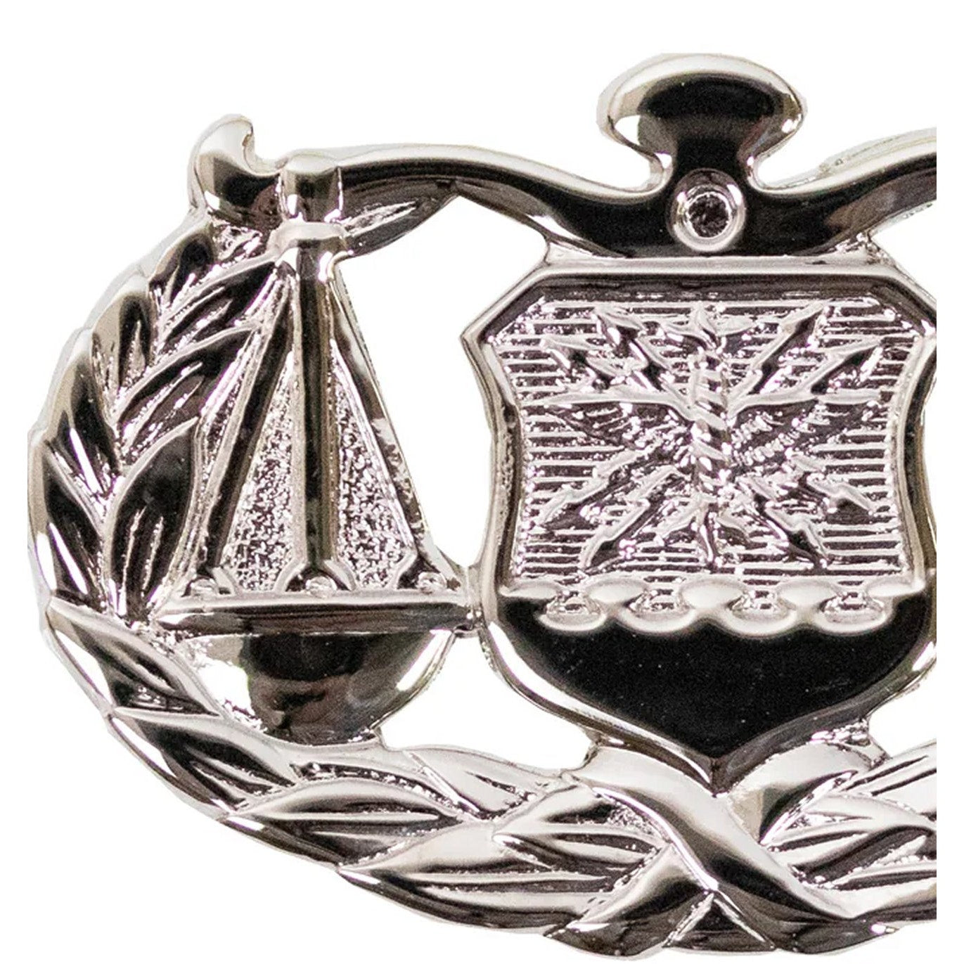 U.S. Air Force JAG Corps Novelty Hat Lapel Pin Silver Tone 1‑1/8" × 3/4"
