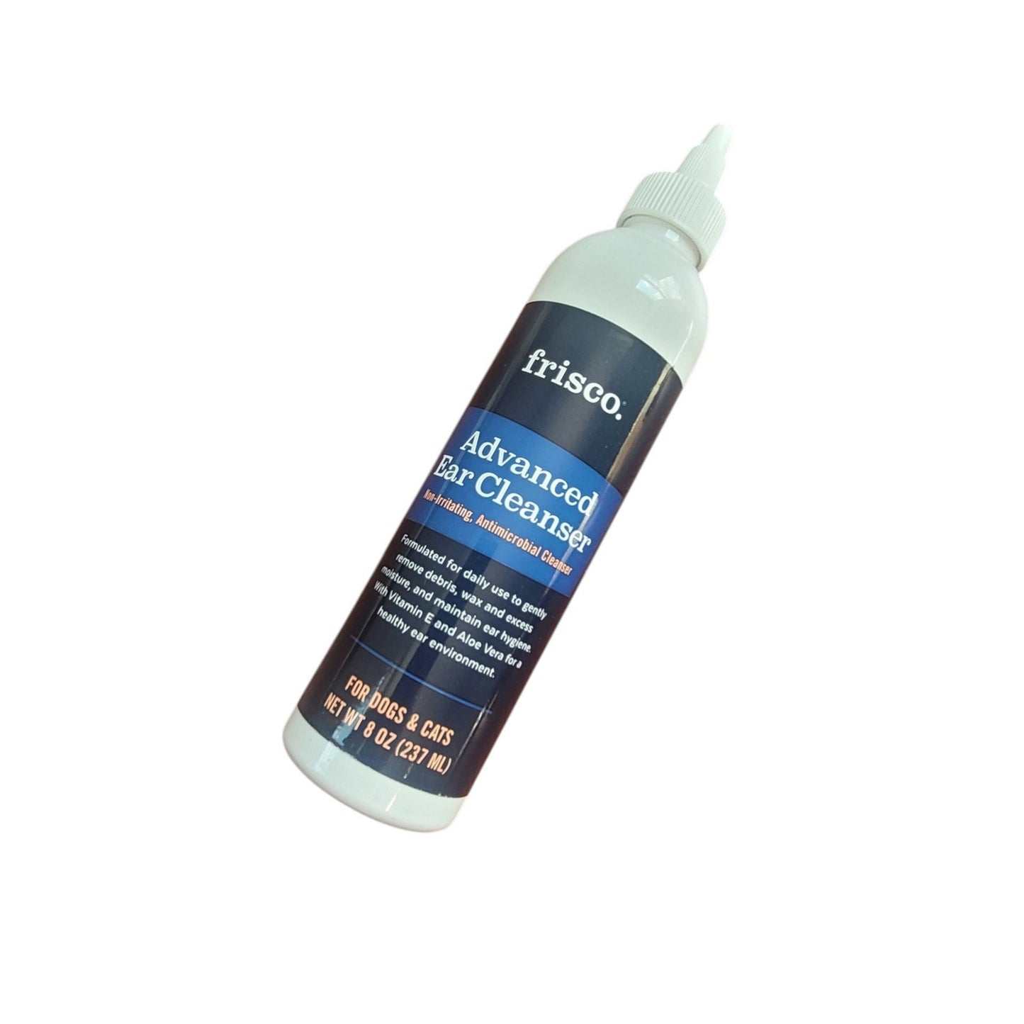 Frisco Advanced Ear Cleaner – 8oz Bottle, Dogs & Cats, Aloe & Vitamin E, pH Balanced