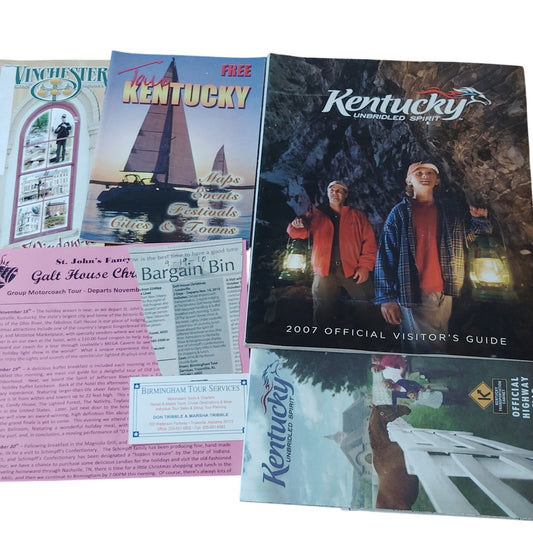 Kentucky Travel Ephemera Lot Louisville VTG 2007-2010 Visitors Guides & Flyers