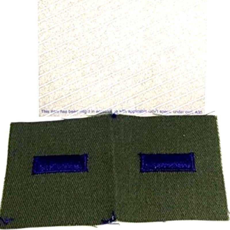 USAF First Lieutenant O‑2 Subdued Rank Patch Pair – Embroidered ODG – AAFES