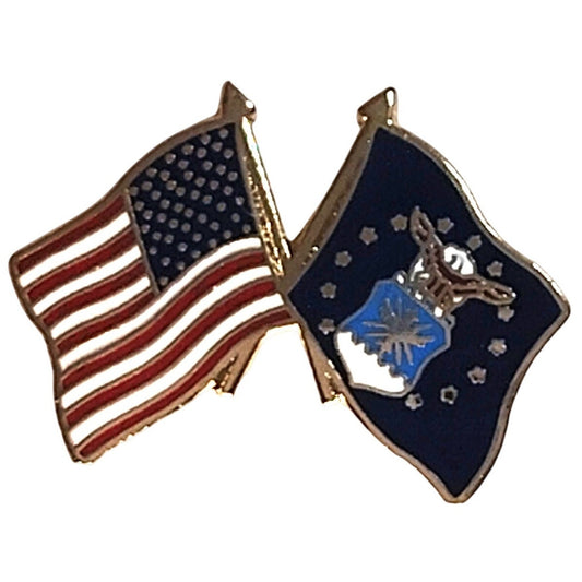 US Air Force American Flag Novelty Biker Jacket Hat Lapel Pin 1" × 3/4"