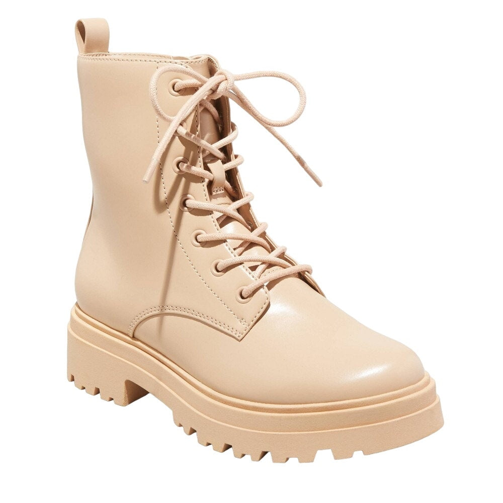 Women's Bridget Combat Boots - a New Day Tan 11, NWT
