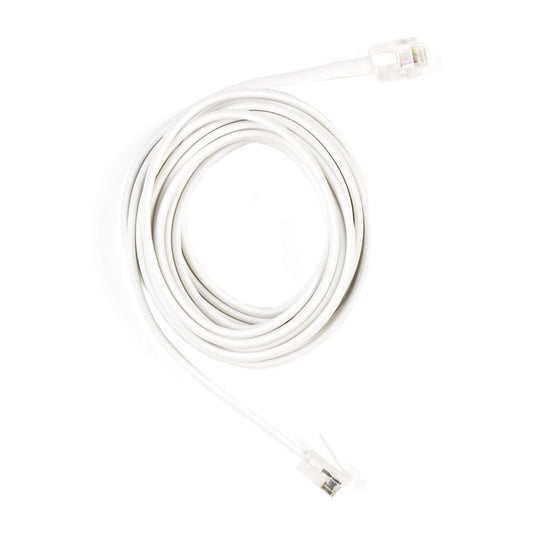 Commercial Electric 7 FT. White Telephone Cord Cable Line, Standard RJ-11 Plugs