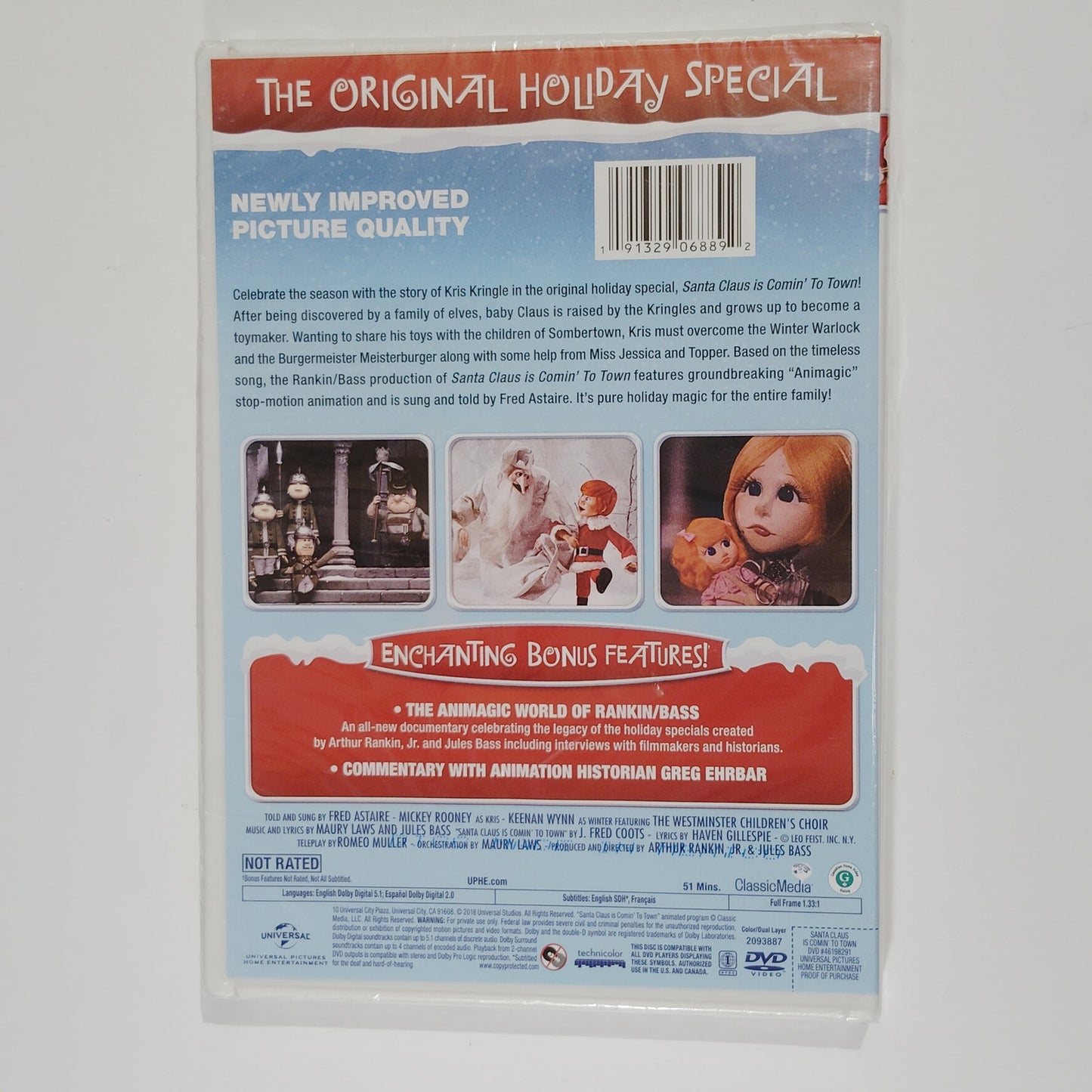 Santa Claus Is Comin’ to Town (DVD, Deluxe Ed, 2018) Rankin/Bass Holiday Classic