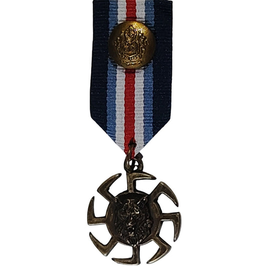 Mini Navy-Style Cosplay Medal 1-1/4" Bronze Charm on 1"x2" Ribbon Republica de Colombia Theme