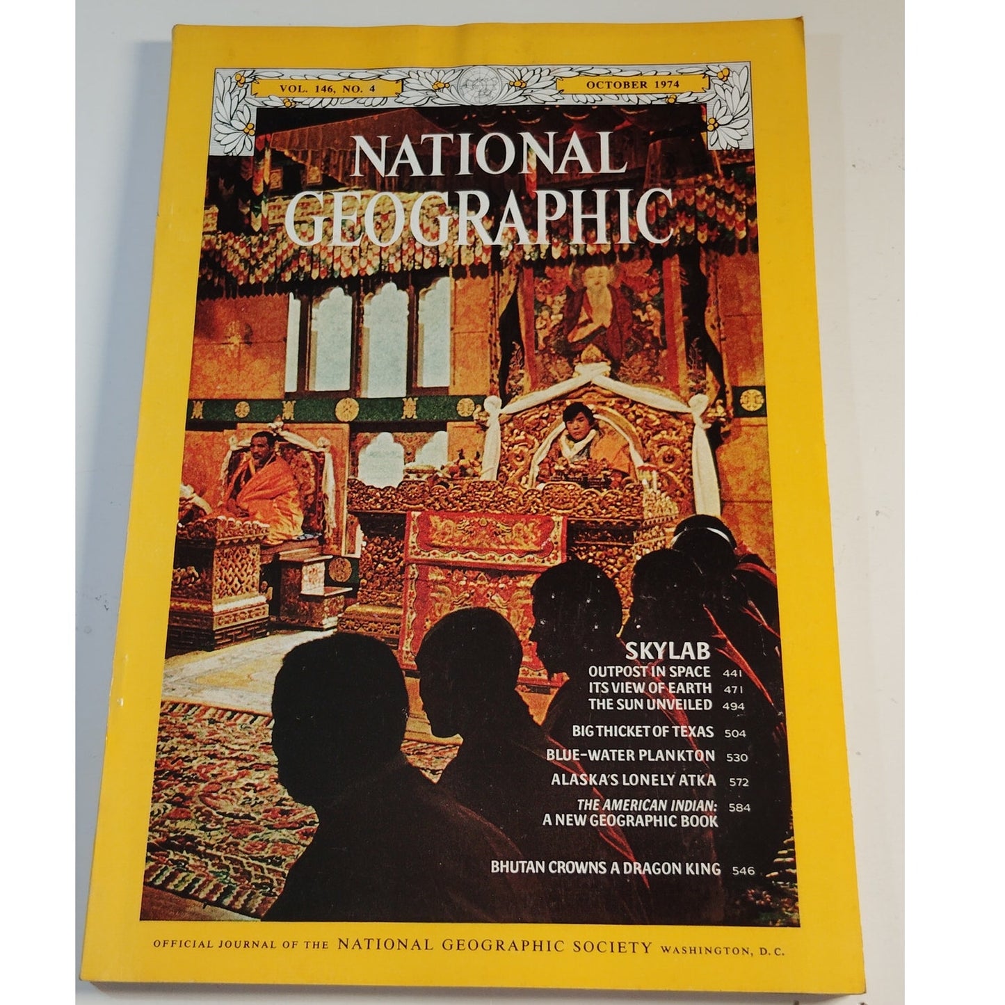 National Geographic Magazine – October 1974, Texas, Bhutan, Skylab, Plankton