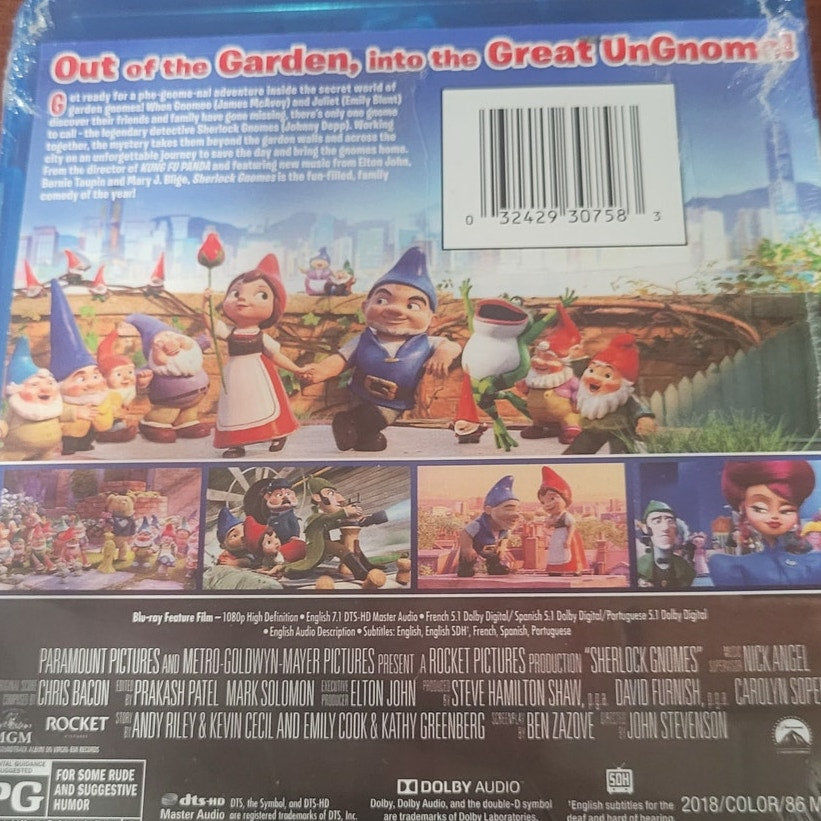 Sherlock Gnomes Blu-ray 2018 Animated Family Comedy Adventure Movie