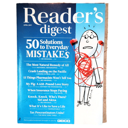 Reader's Digest April 2017 Back Issue - 50 Solutions to Everyday Mistakes