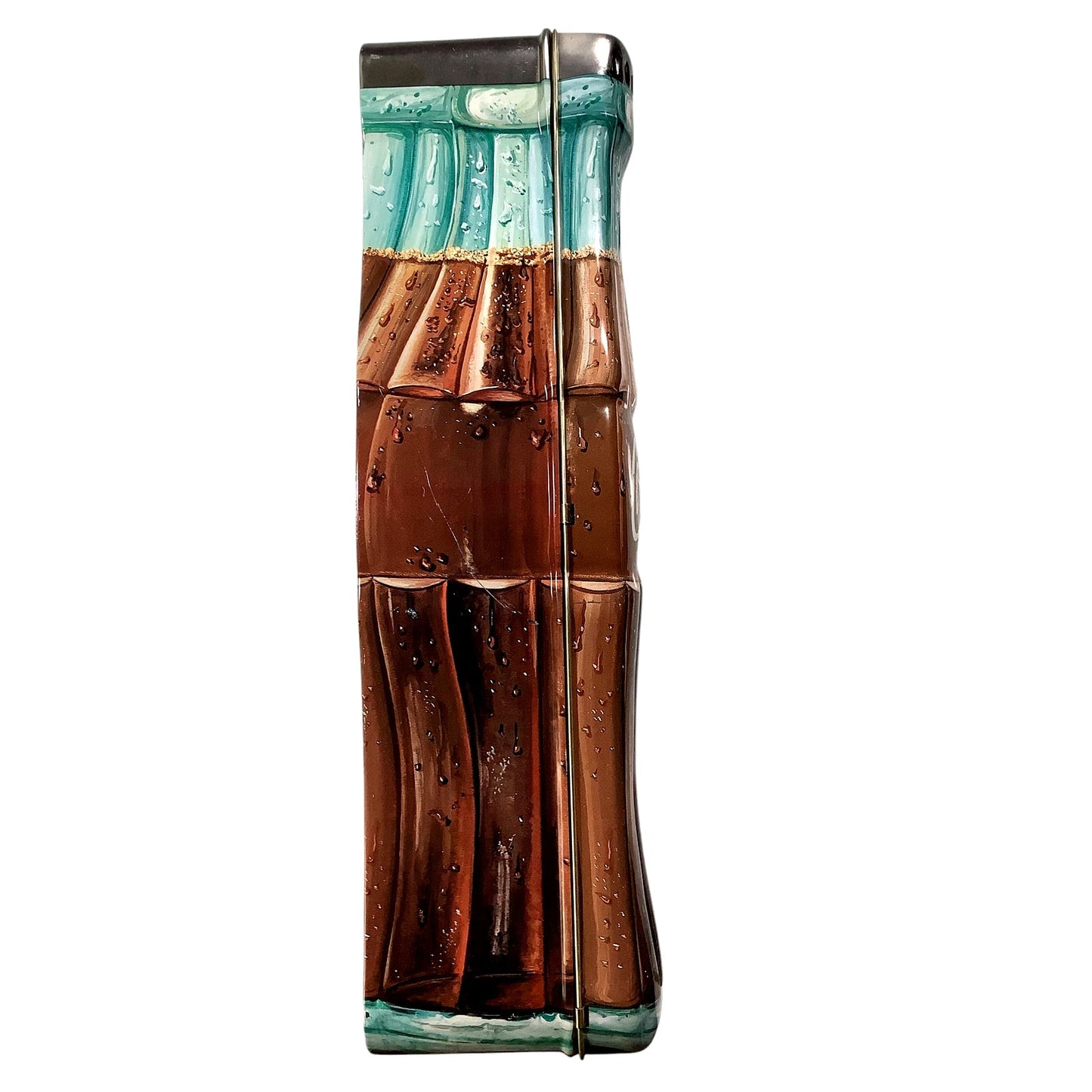 1997 Coca-Cola Bottle Shaped Tin, 13"H x 4"W x 3-1/4"D, No Dents, Few Scratches