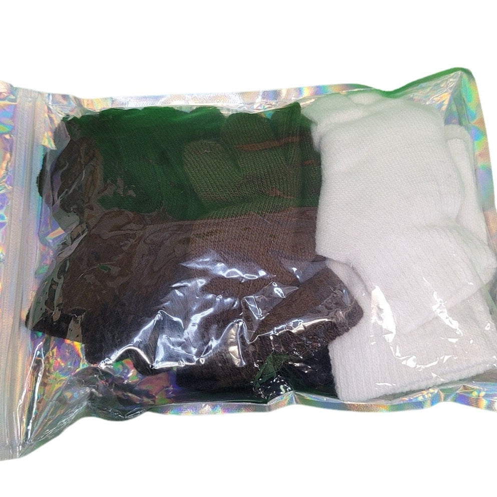 6 Pairs, Kids Winter Knit Gloves, Size 7-12 Yr Unisex Children's Gloves