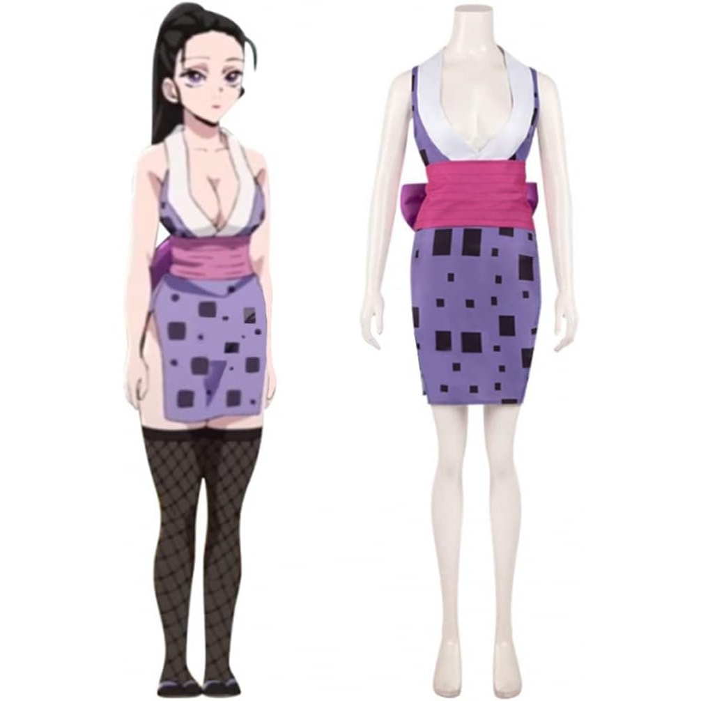 Suma Cosplay Hinatsuru Costume Makio Dress Uzui Tengen Wife Cosplay Outfits, 2XL