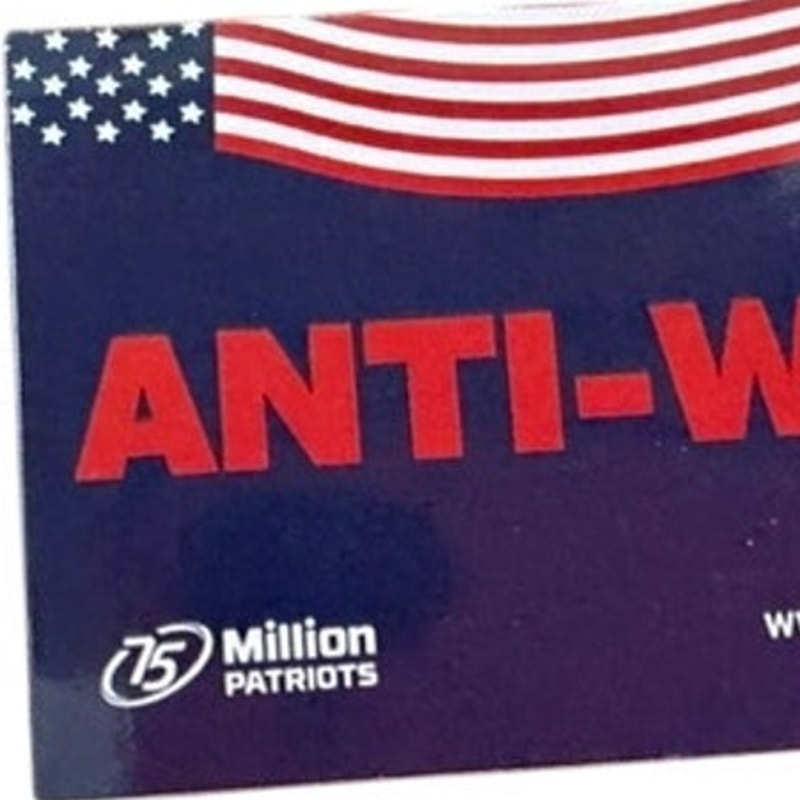 Anti‑Woke 75 Million Patriots Fridge Magnet Waving American Flag Vinyl 3.5x2