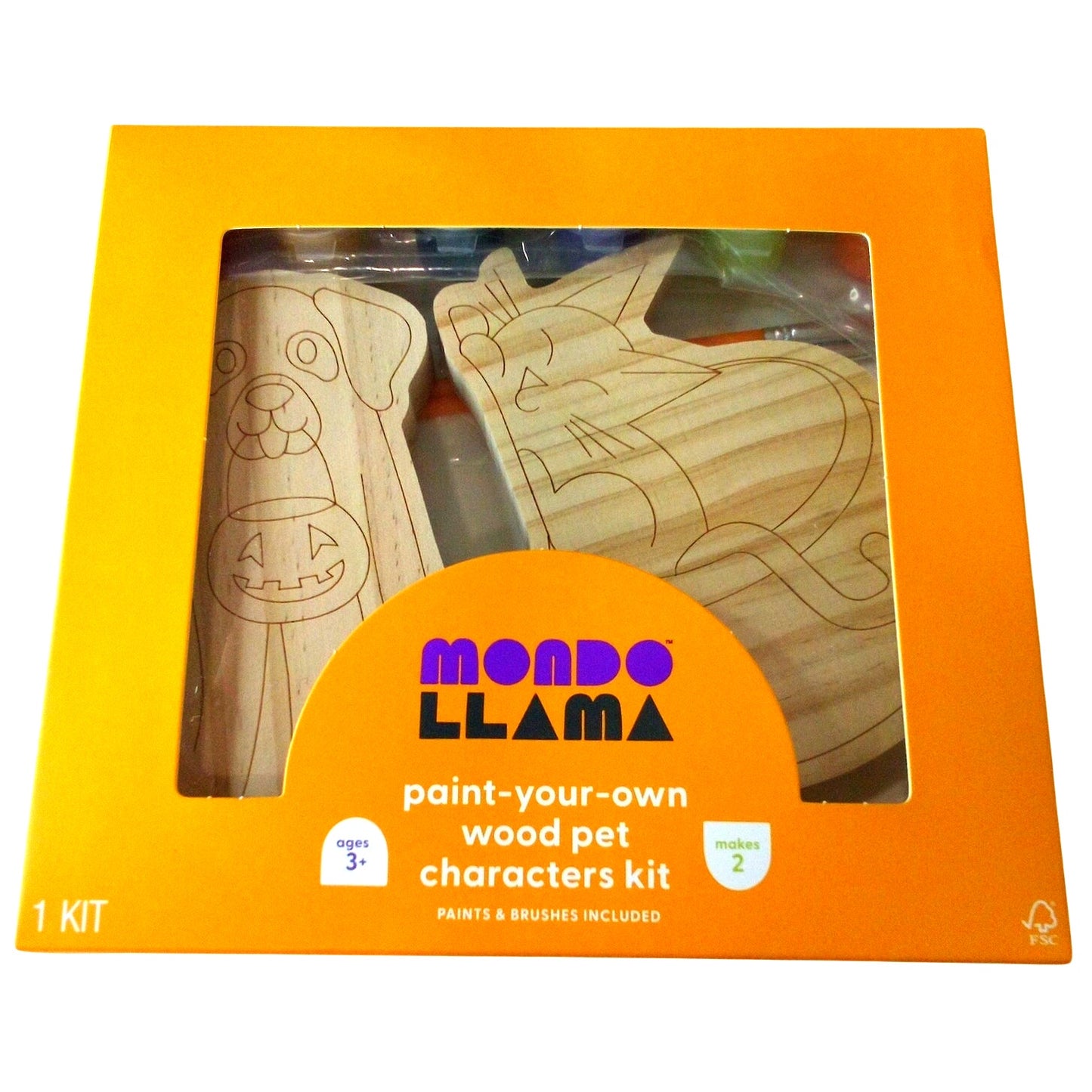 2ct Halloween Wood Dog & Cat Painting Kit – Mondo Llama
