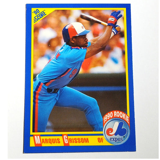 1990 Score Marquis Grissom RC #591 Montreal Expos Outfielder Rookie MLB EX