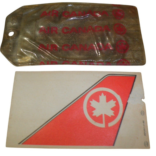 Vintage Air Canada Airlines Baggage ID Tag -Plastic w/ Cardboard Insert (Unused)