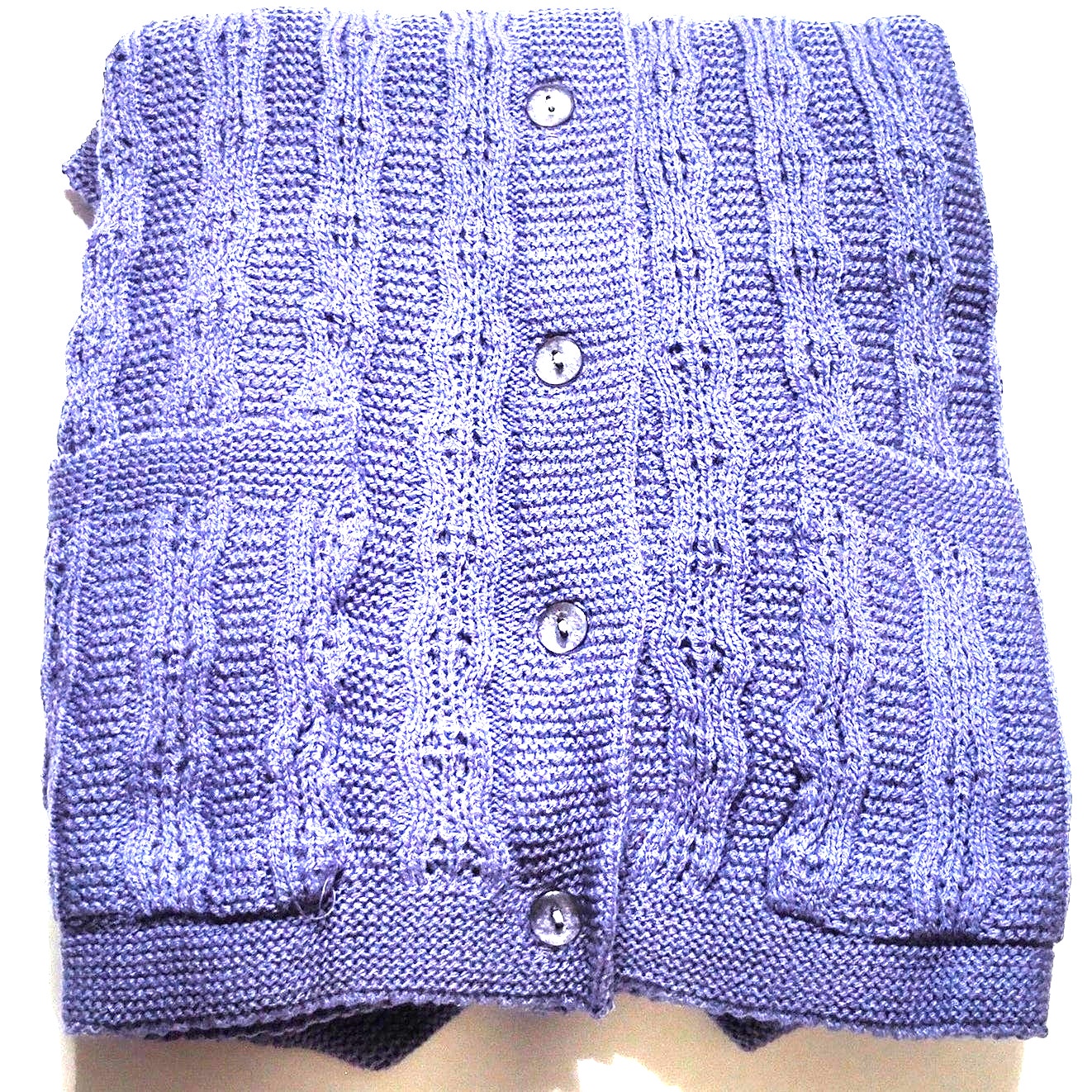 Gabriel New York Lavender Button‑Down Sweater 100% Acrylic Size Large NEW