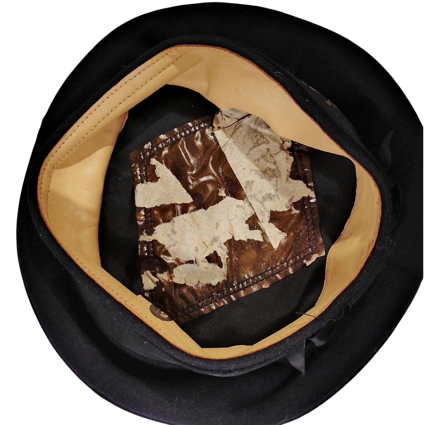 WWII–Korean War Era U.S. Navy Formal Wool Cap – Size 6-1/2, Gold “U.S. NAVY”