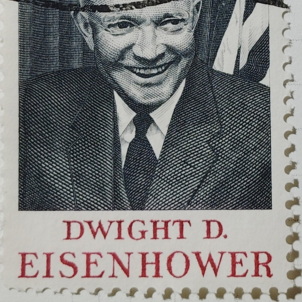 1969 US Postage Stamp #1383 Dwight D. Eisenhower 6 Cent Used Presidential