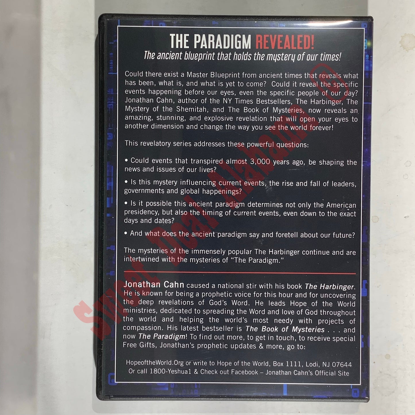 The Paradigm Revealed! 4-CD Set, Jonathan Cahn - The Ancient Blueprint...